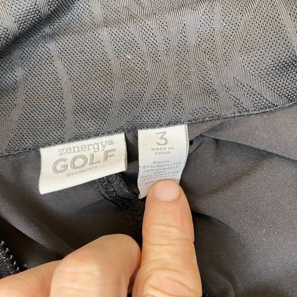 Zenergy Golf Women's Jacket Size 3 Black Polyester & Spandex Full-Zip Stand Up - Picture 3 of 8